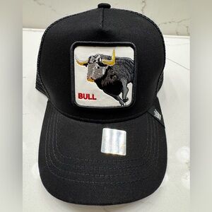 Black Bull Embroidered Cap
